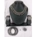 Oxidised Silver Toned Kolhapuri Jewellery Set