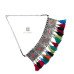 Oxidised Afghani Boho Style Multicolor Tassel with Silk Threads Choker Necklace