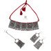 Afghani Style Boho Ghungroo Threads Choker Necklace Set with Earrings and Mangtika