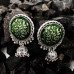 German Silver Colored Enamel Work Jhumaka Dangler Earrings