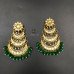 Floral Kundan Chandbali Dangler Earrings