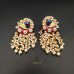 Peacock Meenakari Pearls Drop Earrings