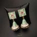 Square Shaped Meenakari Jhumka Earrings