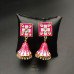 Square Shaped Meenakari Jhumka Earrings