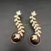 Designer Semi Precious Stone Leaf Earrings