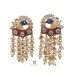 Peacock Meenakari Pearls Drop Earrings