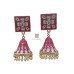 Square Shaped Meenakari Jhumka Earrings