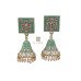 Square Shaped Meenakari Jhumka Earrings