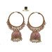 Designer Meenakari Jhumka Hoop Earrings