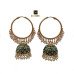 Designer Meenakari Jhumka Hoop Earrings