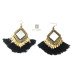 Oxidised Gold Plated Thread Dangler Earring