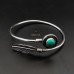 German Silver Semi Precious Stone Leaf adjustable Kada