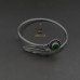 German Silver Semi Precious Stone Leaf adjustable Kada