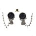 Oxidised Colored Enamel Work Jhumaka Dangler Earrings with Chain