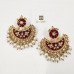 Meenakari Kundan Chandbali Earrings