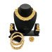 Gold Plated Pearl Stud Necklace Set