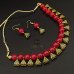 Stylish Special Antique Beaded Necklace with Earrings