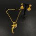 Peacock Gold Plated Matinee Style Necklace Set