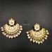 Meenakari Kundan Chandbali Earrings